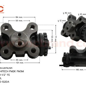 BOC : WHN-106 กระบอกเบรกหลังขวาล่าง HINO SINGHITECH FM2K FM3M RRL 1-1/2" ไม่มีไล่ลม