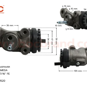BOC : WHN-131 กระบอกเบรกหน้าขวาบน HINO FC2W FRU 1-7/16" มีไล่ลม