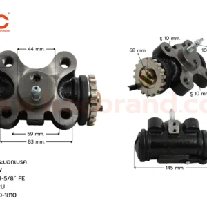 BOC : WHN-185 กระบอกเบรกหลังขวาบน HINO FE3W RRU 1-5/8" มีไล่ลม