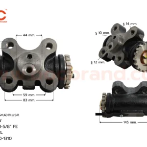 BOC : WHN-186 กระบอกเบรกหลังขวาล่าง HINO FE3W RRL 1-5/8" ไม่มีไล่ลม