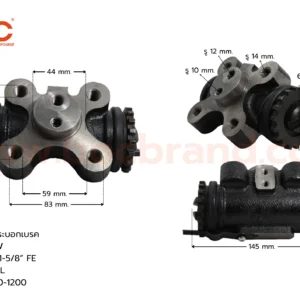BOC : WHN-188 กระบอกเบรกหลังซ้ายล่าง HINO FE3W RLL 1-5/8" ไม่มีไล่ลม