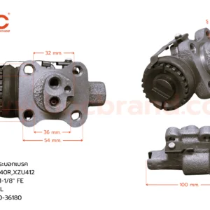 BOC : WHN-332 กระบอกเบรกหน้าขวาล่าง HINO WU340R , XZU412 FRL 1-1/8" ไม่มีไล่ลม