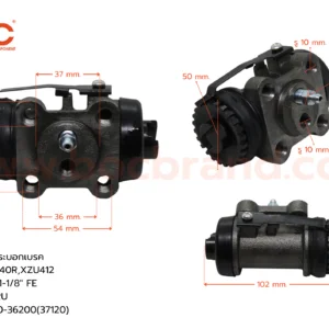 BOC : WHN-335 กระบอกเบรกหลังขวาบน HINO WU340R , XZU412 RRU 1-1/8" มีไล่ลม