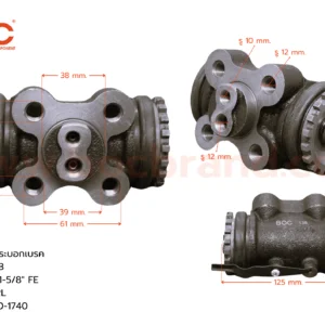 BOC : WHN-366 กระบอกเบรค HINO FD '03 RRL 1-5/8" ไม่มีไล่ลม