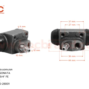 BOC : WHY-025 กระบอกเบรค HYUNDAI SONATA RR 3/4" มีไล่ลม