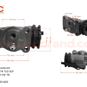 BOC : WIS-041 กระบอกเบรค ISUZU 250 '74 , TLD  ELF FR 1-1/8" มีไล่ลม