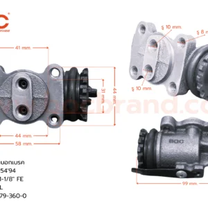 กระบอกเบรค ISUZU NHR54 '94  FLL 1-1/8" -
