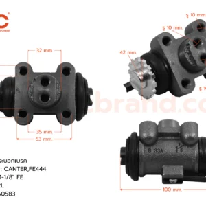 กระบอกเบรค MITSUBISHI CANTER FE444 RRL 1-1/8" ไม่มีไล่ลม