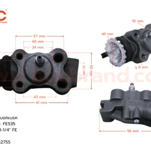 BOC : WMI-191 กระบอกเบรค MITSUBISHI FE535  FR  1-1/4"  มีไล่ลม