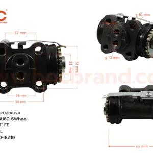 กระบอกเบรค TOYOTA BU60  6Wheel RLL 1" ไม่มีไล่ลม