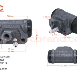 BOC : WTT-149 กระบอกเบรค TOYOTA RN25 , MTX  R 7/8" มีไล่ลม