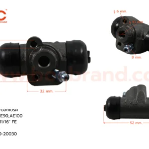 กระบอกเบรค TOYOTA EE90,AE100 RL 11/16" มีไล่ลม