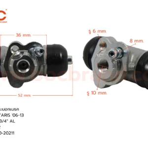 กระบอกเบรค TOYOTA YARIS '06-13 RR 3/4" มีไล่ลม