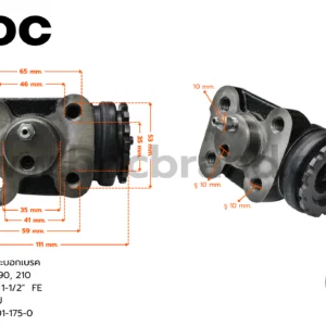 BOC : WIS-493 กระบอกเบรก ISUZU FSR 190,210  FLU  1-1/2″  มีไล่ลม
