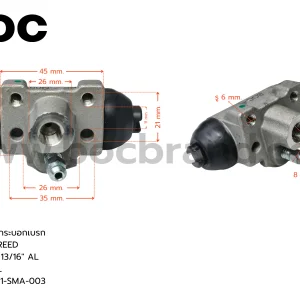 WHD-187 กระบอกเบรกหลังซ้าย HONDA FREED RL 13/16″ มีไล่ลม BOC