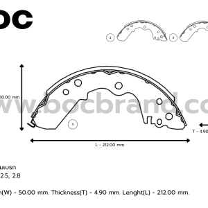 BOC : KIS-1662 ก้ามเบรก ISUZU TFR 2.5, 2.8 (R)