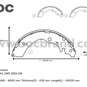 KIS-5010 ก้ามเบรก ISUZU D-MAX 2WD 2002-ON (R) BOC