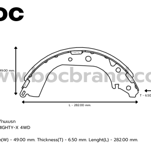BOC : KTT-2305 ก้ามเบรก TOYOTA MIGHTY-X 4WD (R)